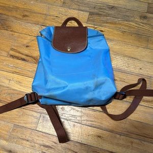 Longchamp Le Pliage Backpack Purse - Blue